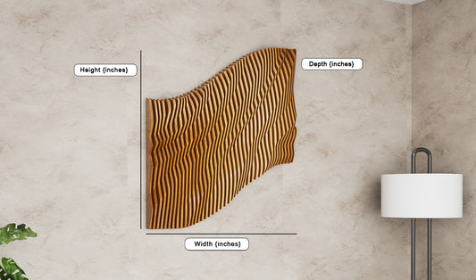 Cascading Curves: Dynamic Parametric Wood Wall Art