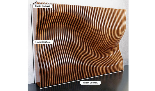 Gentle Swell: Rectangular Parametric Wood Wall Panel