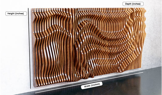 Horizontal Undulations: Parametric Wood Wall Art