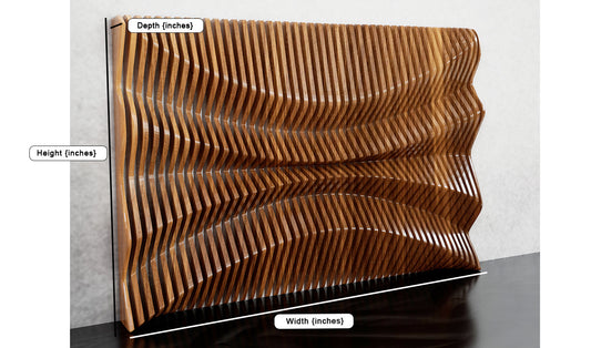 Central Swirl: Parametric Wood Wave Wall Panel