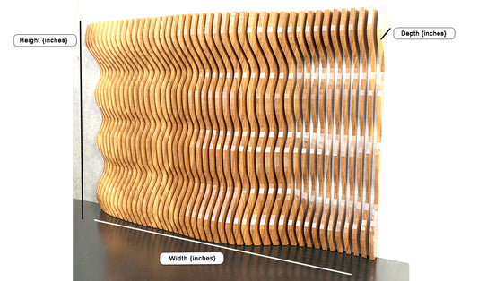Serene Waves: Smooth Parametric Wood Wall Art