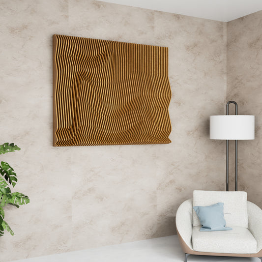 Vertical Rhythms: Parametric Wood Wave Wall Panel