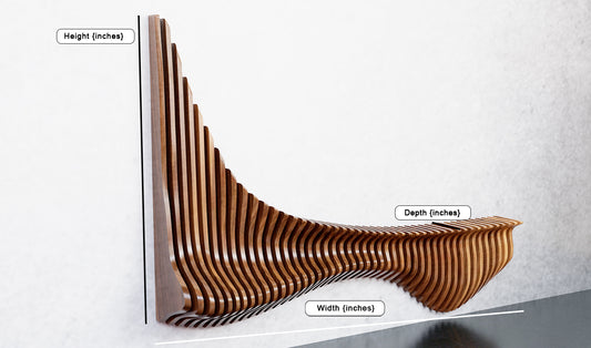 Flowing Form: Parametric Wood Wall Shelf
