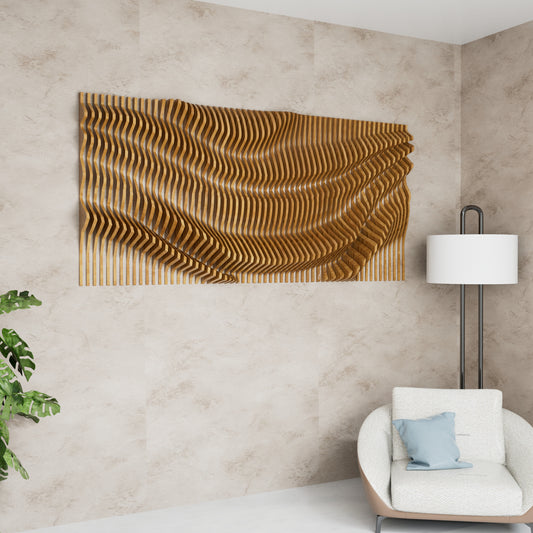 Drapery in Wood: Sculptural Parametric Wall Art
